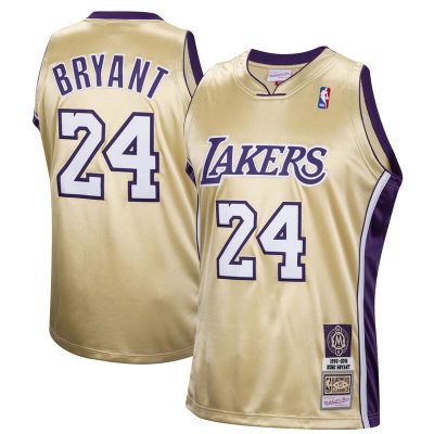 Kobe Bryant Los Angeles Lakers Hall of Fame Class of 2020 #24 Hardwood Classics Jersey - Gold