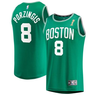 Kristaps Porzingis Boston Celtics 2024 NBA Finals Champions Fast Break Replica Player Jersey - Kelly Green - Icon Edition