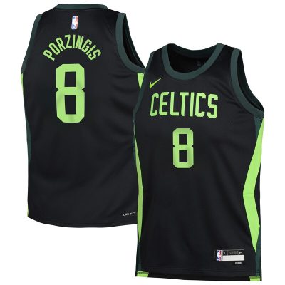 Kristaps Porzingis Boston Celtics Youth 2024/25 Swingman Player Jersey - City Edition - Black