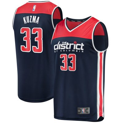 Kyle Kuzma Washington Wizards Fast Break Replica Player Jersey - Statement Edition - Navy