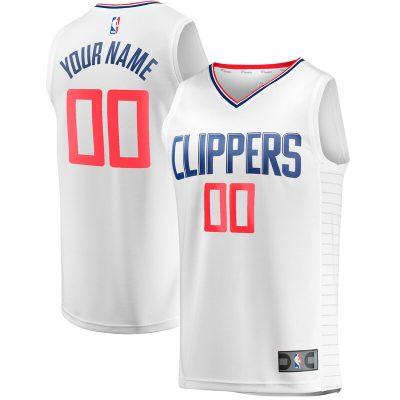 LA Clippers Fast Break Custom Replica Jersey - Association Edition - White