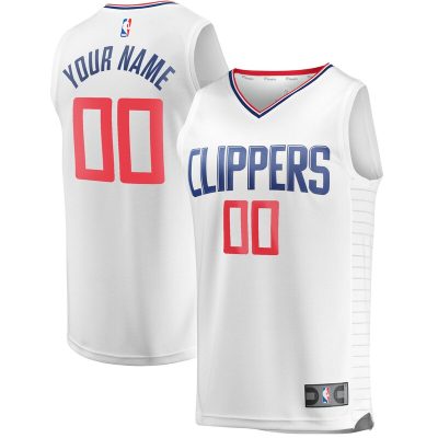 LA Clippers Youth Fast Break Custom Replica Jersey White - Association Edition