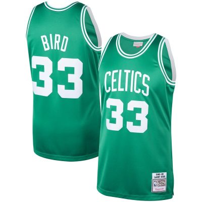 Larry Bird Boston Celtics 1985/86 Hardwood Classics Jersey - Kelly Green