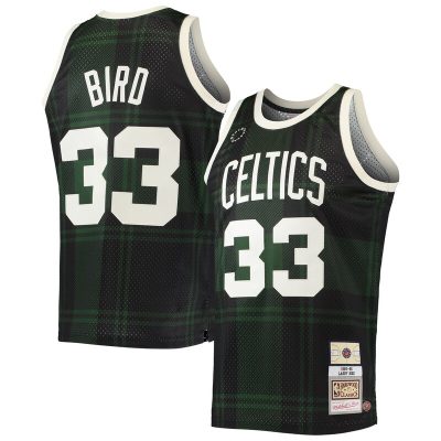 Larry Bird Boston Celtics 1985/86 Hardwood Classics Uninterrupted Swingman Jersey - Black