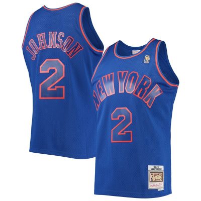 Larry Johnson New York Knicks 1996/97 Hardwood Classics Swingman Jersey - Blue