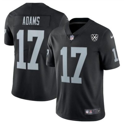 Las Vegas Raiders #17 Davante Adams Black 2024 65th Anniversary Patch Vapor Limited Football Stitched Jersey