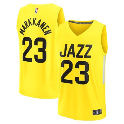 Lauri Markkanen Utah Jazz Fast Break Replica Player Jersey - Icon Edition - Yellow