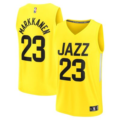 Lauri Markkanen Utah Jazz Youth Fast Break Player Jersey - Icon Edition - Yellow