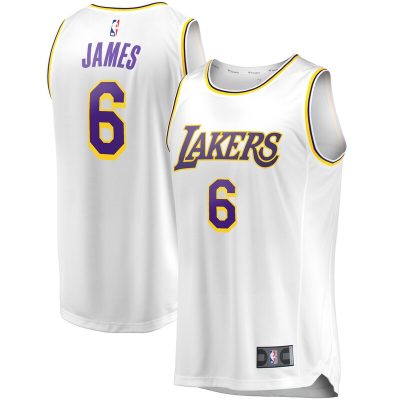 LeBron James Los Angeles Lakers Fast Break Replica Player Jersey - Association Edition - White