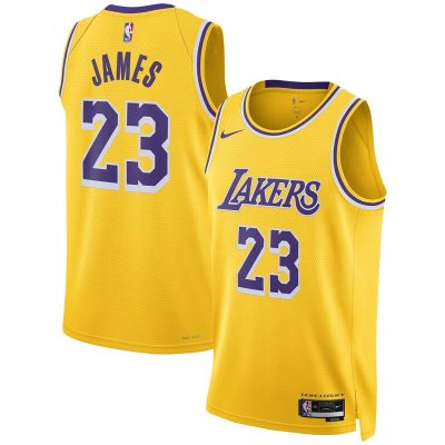 LeBron James Los Angeles Lakers Swingman Jersey - Icon Edition - Gold