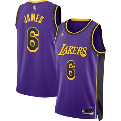 LeBron James Los Angeles Lakers Swingman Jersey - Statement Edition - Purple