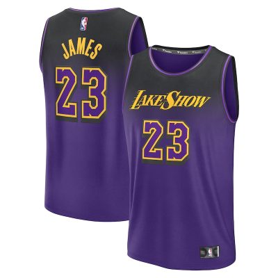 LeBron James Los Angeles Lakers Youth 2024/25 Fast Break Player Jersey - City Edition - Purple