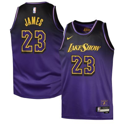 LeBron James Los Angeles Lakers Youth 2024/25 Swingman Player Jersey - City Edition - Purple