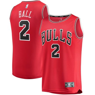 Lonzo Ball Chicago Bulls Fast Break Road Replica Jersey - Icon Edition - Red