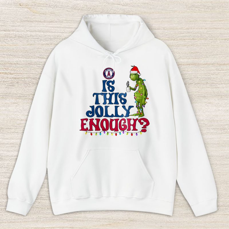 Los Angeles Angels Merry Christmas MLB Gift For Fan Cute Grinch Unisex Hoodie TAS21427