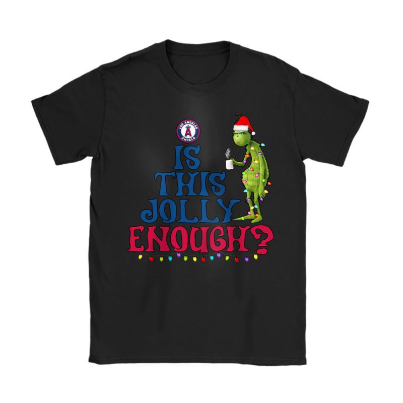 Los Angeles Angels Merry Christmas MLB Gift For Fan Cute Grinch Unisex T-Shirt Cotton Tee TAT21427