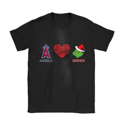 Los Angeles Angels Merry Christmas MLB Gift For Fan Cute Grinch Unisex T-Shirt Cotton Tee TAT21762