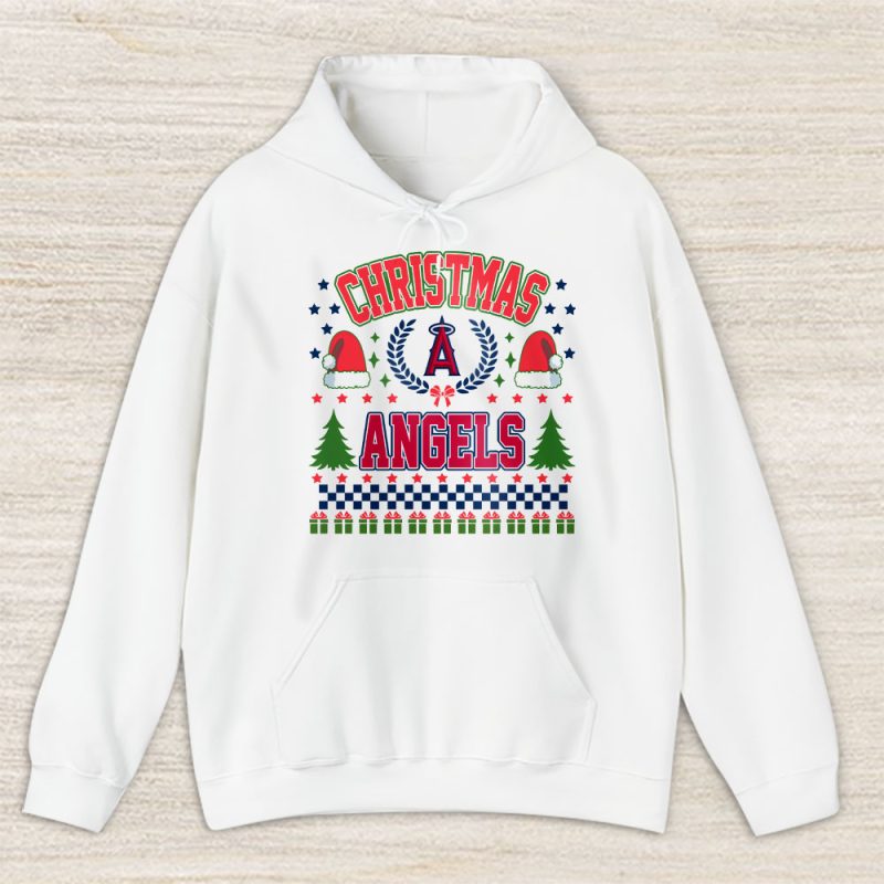 Los Angeles Angels Merry Christmas MLB Gift For Fan Cute Santa Hohoho Unisex Hoodie TAS21763