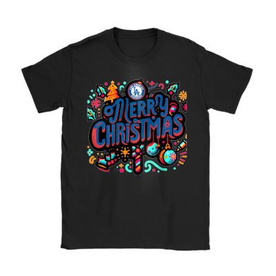 Los Angeles Dodgers Merry Christmas MLB Gift For Fan Christmas Funny Unisex T-Shirt Cotton Tee TAT21432