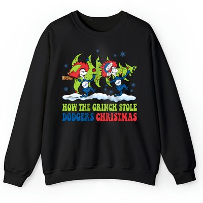 Los Angeles Dodgers Merry Christmas MLB Gift For Fan Cute Grinch Unisex Sweatshirt TAH21768