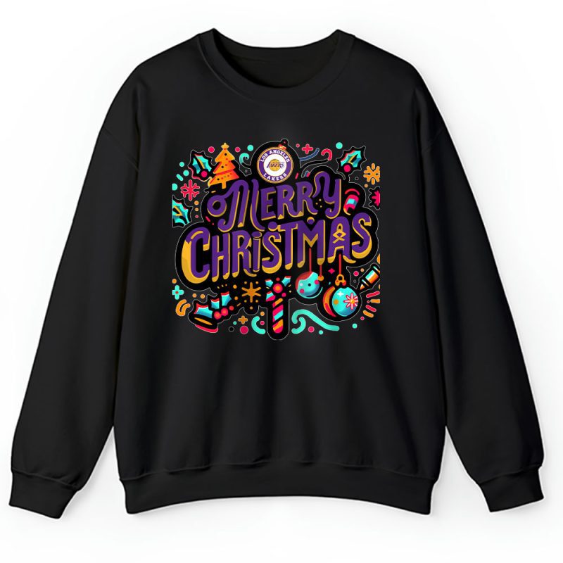 Los Angeles Lakers Merry Christmas NBA Gift For Fan Christmas Funny Unisex Sweatshirt TAH21439