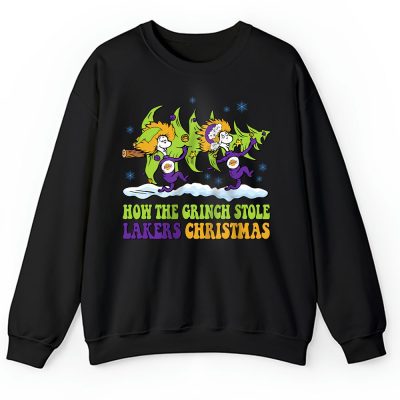 Los Angeles Lakers Merry Christmas NBA Gift For Fan Cute Grinch Unisex Sweatshirt TAH21776