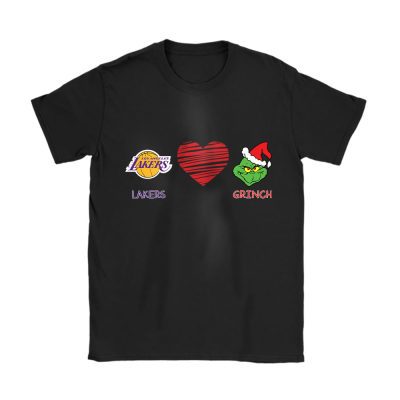 Los Angeles Lakers Merry Christmas NBA Gift For Fan Cute Grinch Unisex T-Shirt Cotton Tee TAT21778