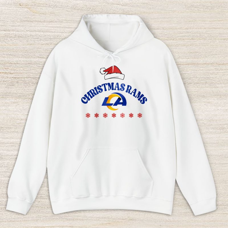 Los Angeles Rams Merry Christmas NFL Gift For Fan Cute Santa Hohoho Unisex Hoodie TAS20795