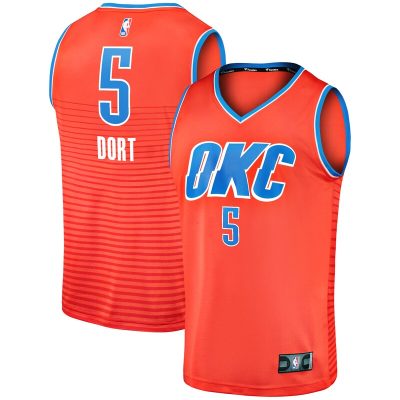 Luguentz Dort Oklahoma City Thunder Fast Break Replica Player Jersey - Statement Edition - Orange