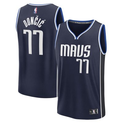 Luka Doncic Dallas Mavericks Men's Fast Break Player Jersey - Statement Edition - Navy