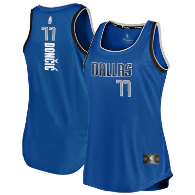 Luka Doncic Dallas Mavericks Women's Fast Break Team Tank Jersey - Icon Edition - Blue