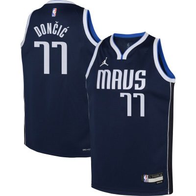 Luka Doncic Dallas Mavericks Youth Swingman Jersey - Statement Edition - Navy