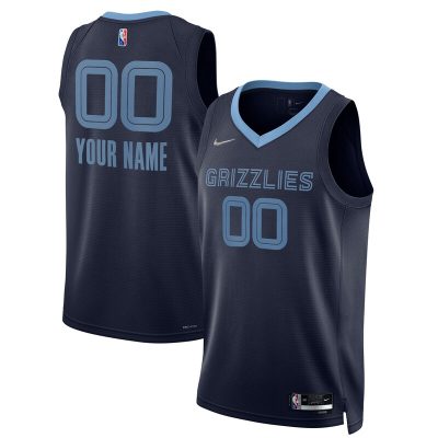 Memphis Grizzlies 2021/22 Diamond Swingman Custom Jersey - Icon Edition - Navy