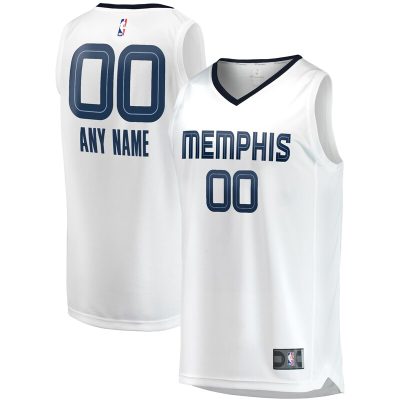 Memphis Grizzlies Fast Break Custom Replica Jersey - Association Edition - White