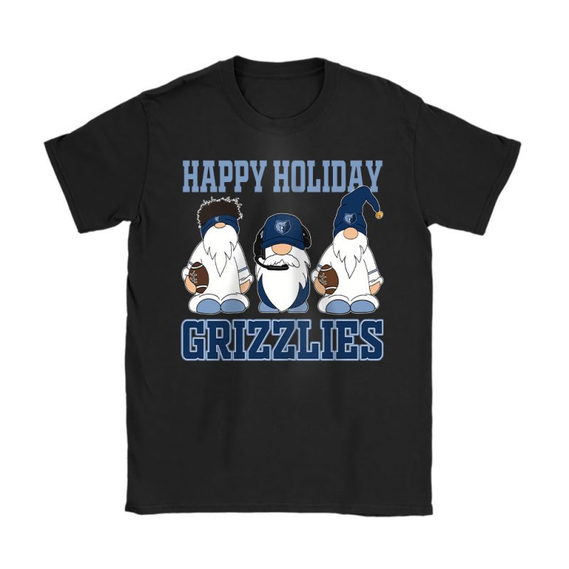 Memphis Grizzlies Merry Christmas NBA Gift For Fan Christmas Gnomes Unisex T-Shirt Cotton Tee TAT21452