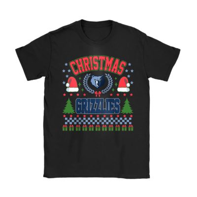 Memphis Grizzlies Merry Christmas NBA Gift For Fan Cute Santa Hohoho Unisex T-Shirt Cotton Tee TAT21791