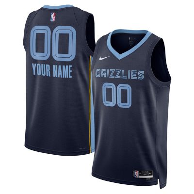 Memphis Grizzlies Swingman Custom Jersey Navy - Icon Edition