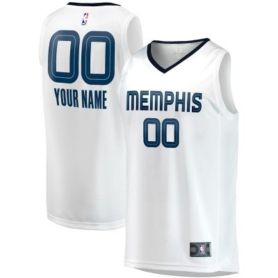 Memphis Grizzlies Youth Fast Break Replica Custom Jersey - Association Edition - White