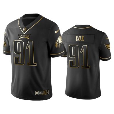 Men 2019 Golden Edition Vapor Untouchable Limited Philadelphia Eagles #91 Fletcher Cox Black Jersey