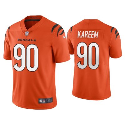 Men 2021 Khalid Kareem Cincinnati Bengals Orange Vapor Limited Jersey