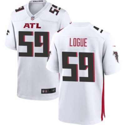 Men's Atlanta Falcons #59 Zion Logue White Limited Football Stitched Game Jersey