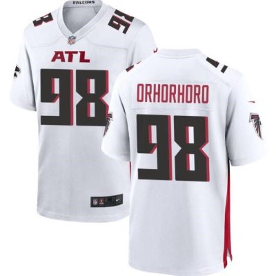 Men's Atlanta Falcons #98 Ruke Orhorhoro White Limited Football Stitched Game Jersey