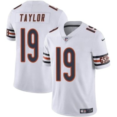 Men's Chicago Bears #19 Tory Taylor White Vapor Football Stitched Jersey