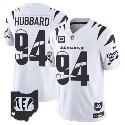 Men's Cincinnati Bengals #94 Sam Hubbard White Limited F.U.S.E. With 2-Star C Patch Special Vapor Untouchable Limited Football Stitched Jersey