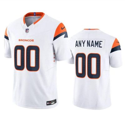 Men's Denver Broncos Active Player Custom White 2024 F.U.S.E. Vapor Limited Football Stitched Jersey