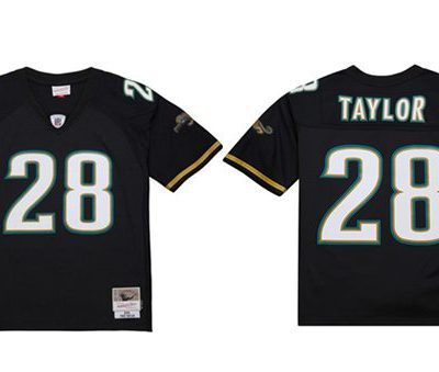 Men's Jacksonville Jaguars #28 Fred Taylor Balck 2002 Alternate Football Stitched Jersey