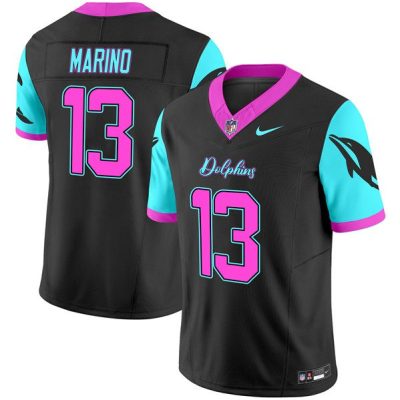 Men's Miami Dolphins #13 Dan Marino Black F.U.S.E. "Miami Vice" Vapor Limited Football Stitched Jersey