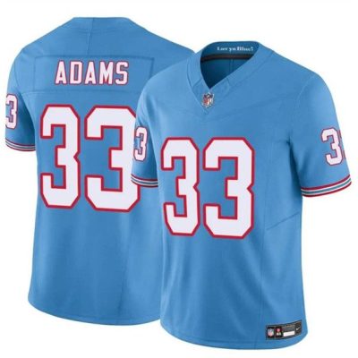 Men's Tennessee Titans #33 Jamel Adams Blue 2024 F.U.S.E. Throwback Vapor Limited Football Stitched Jersey