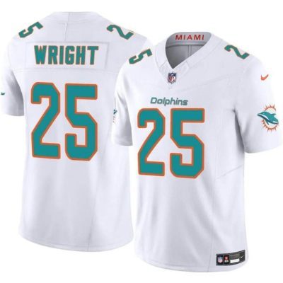 Miami Dolphins #25 Jaylen Wright White 2024 F.U.S.E Vapor Limited Football Stitched Jersey