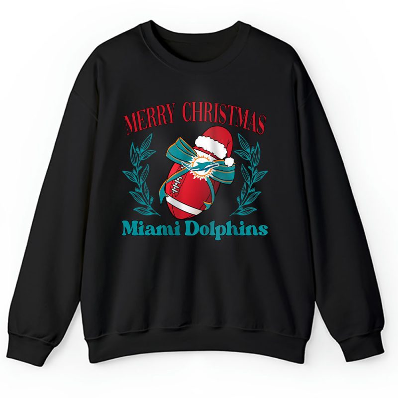 Miami Dolphins Merry Christmas NFL Gift For Fan Christmas Funny Unisex Sweatshirt TAH20853